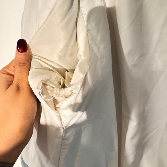 Bershka Sherpa Denim Jacket - Size 28 - Cozy Oversized Crop Jacket - Picture 5 of 9